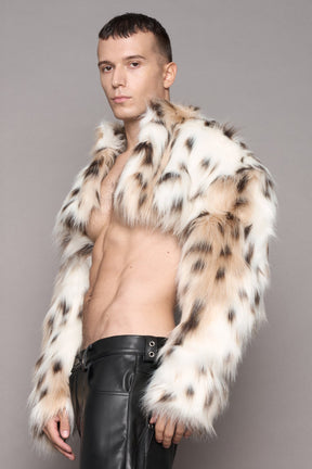 NAMILIA Diva Faux Fur Bolero - snow lynx, xs
