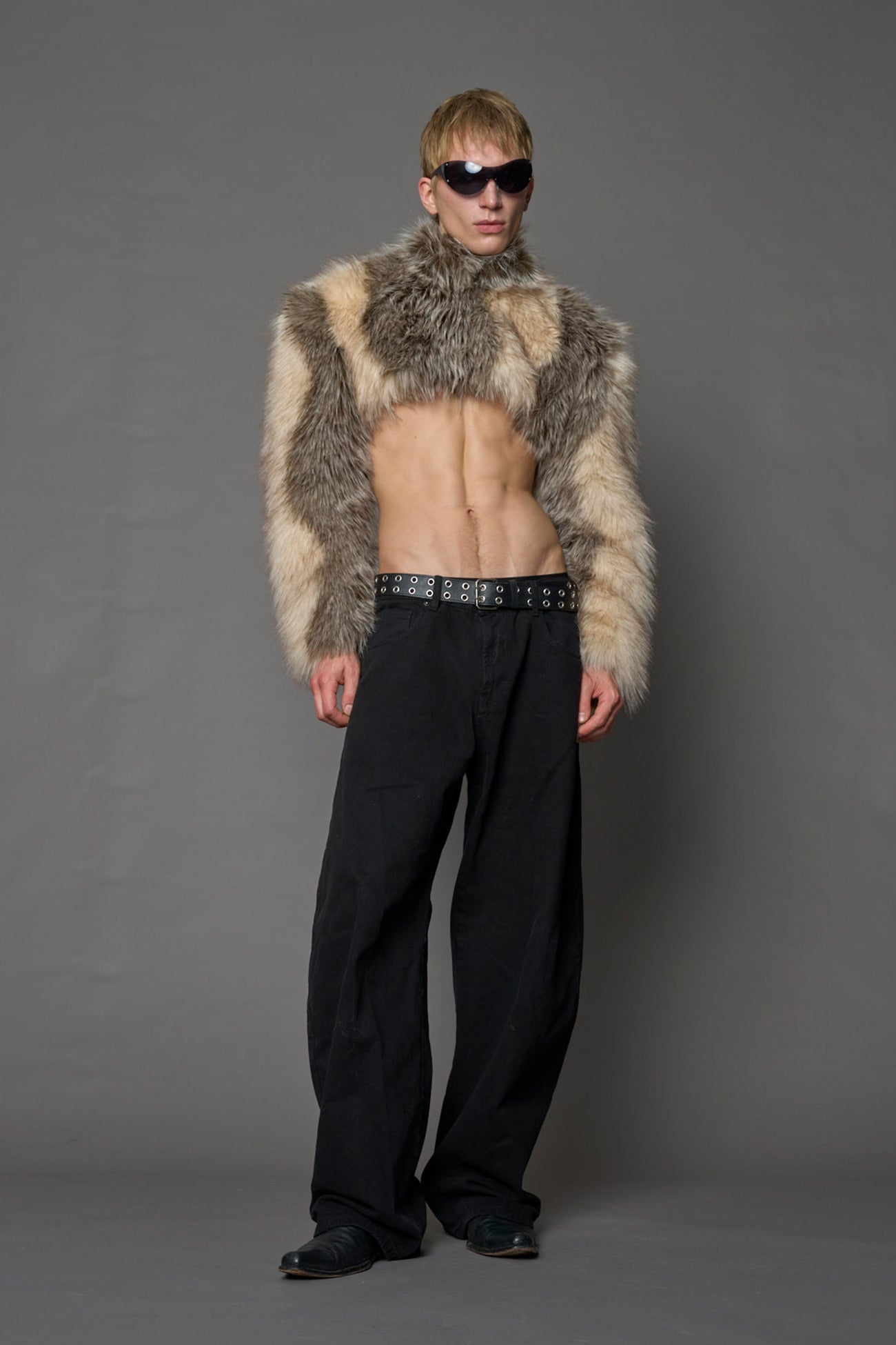 NAMILIA Diva Faux Fur Bolero - BROWN, xs