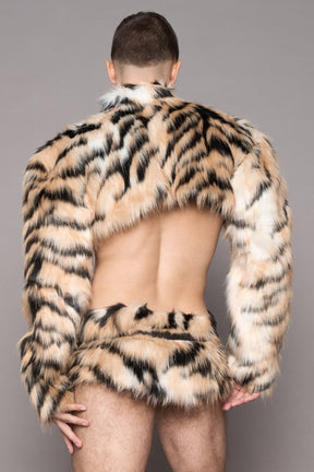 NAMILIA Diva Faux Fur Bolero - Tiger, xs
