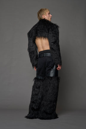 NAMILIA Diva Faux Fur Bolero - BLACK, xs