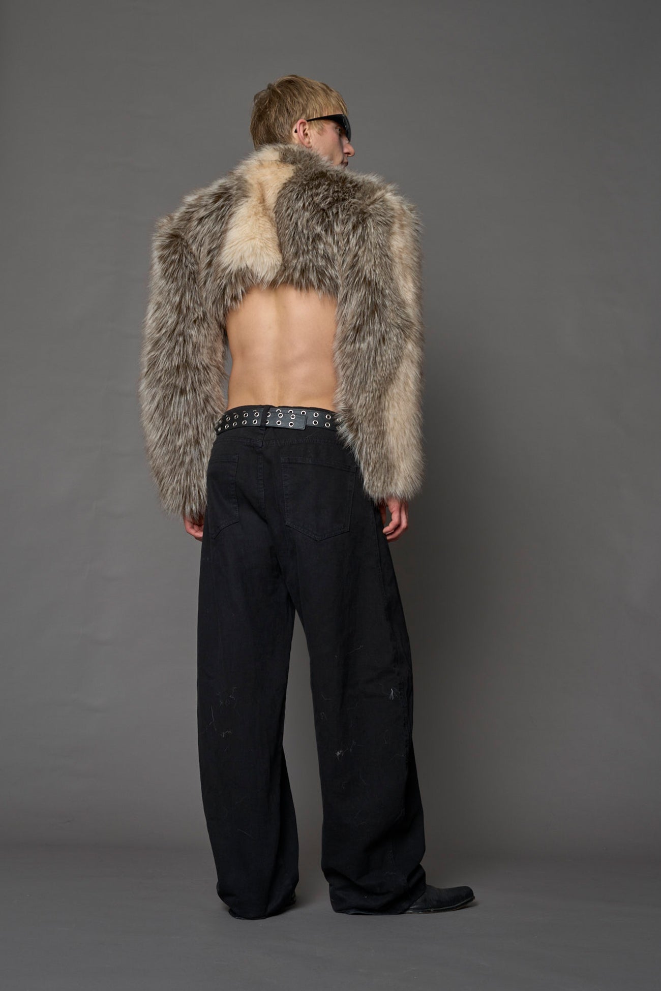 NAMILIA Diva Faux Fur Bolero - BROWN, xs