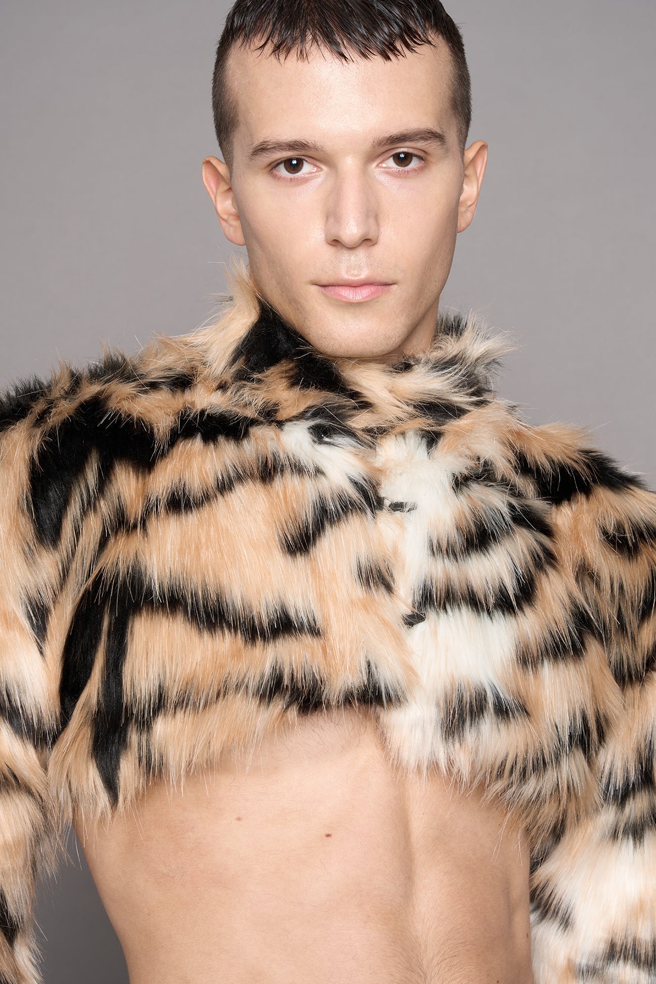 NAMILIA Diva Faux Fur Bolero - Tiger, xs