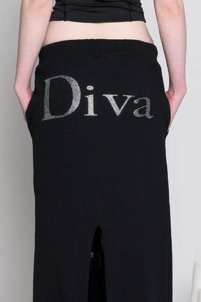 NAMILIA Diva Long Sweat Skirt - Black, xs