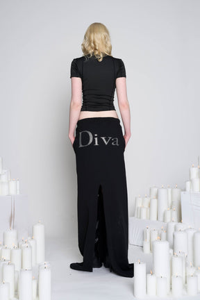 NAMILIA Diva Long Sweat Skirt - Black, xs