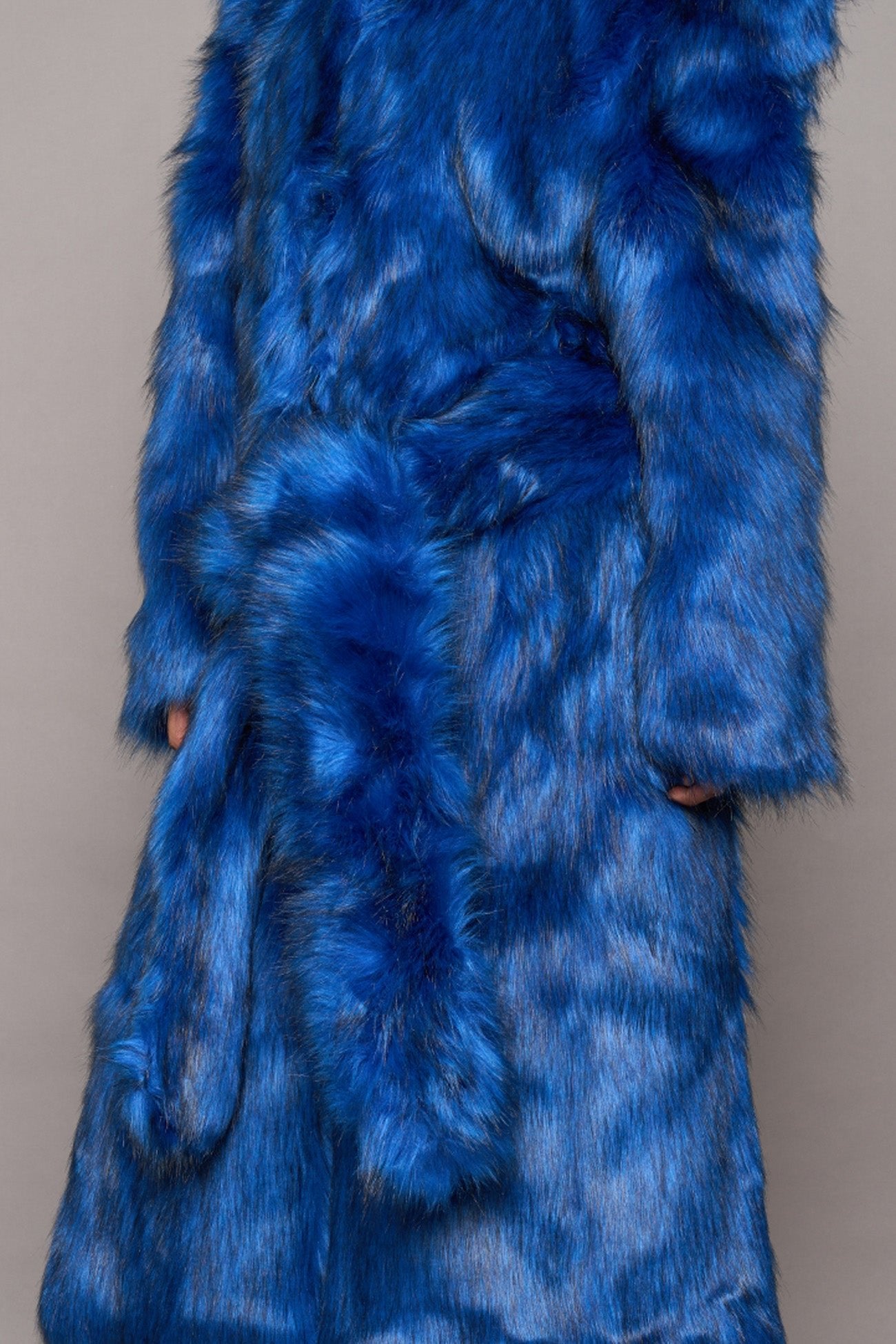 NAMILIA Doomsday Faux Fur Coat - Blue, s