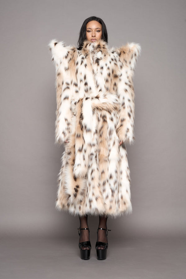 NAMILIA Doomsday Faux Fur Coat - snow lynx, s - snow lynx