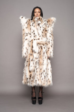 NAMILIA Doomsday Faux Fur Coat - snow lynx, s