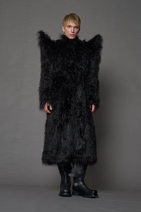 NAMILIA Doomsday Faux Fur Coat - BLACK, s
