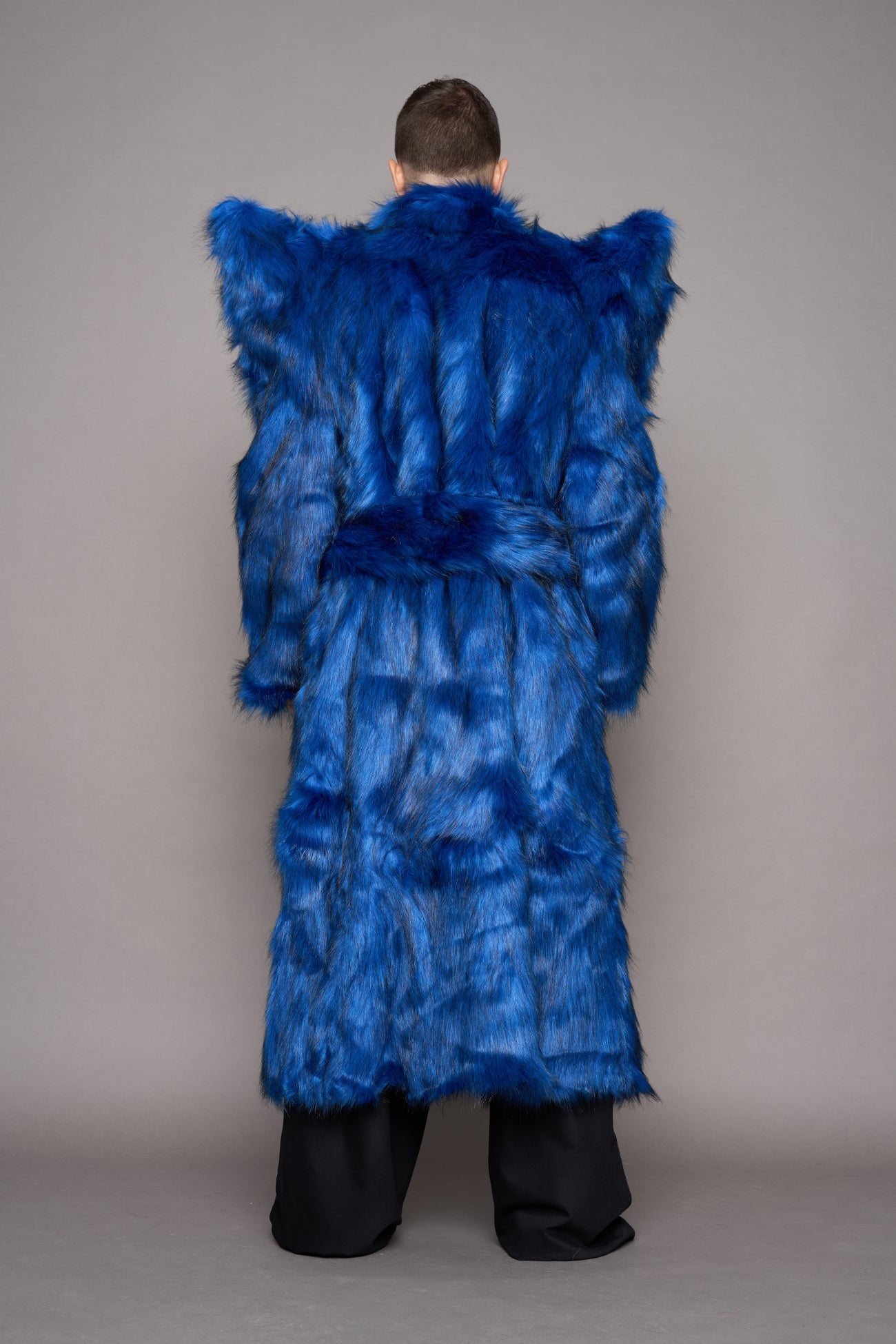 NAMILIA Doomsday Faux Fur Coat - Blue, s
