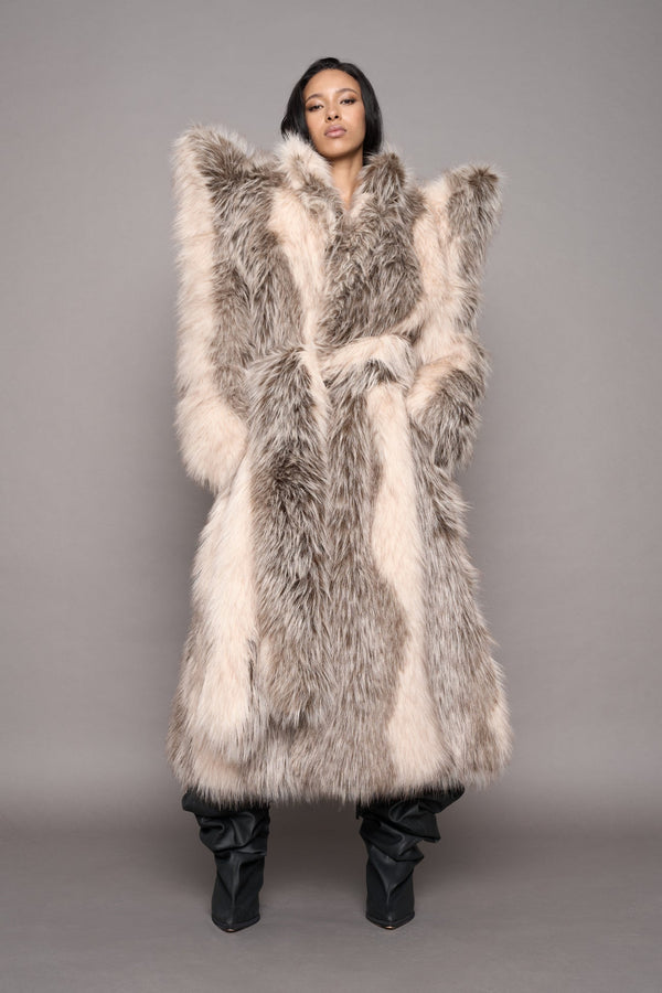 NAMILIA Doomsday Faux Fur Coat - dune, s - dune
