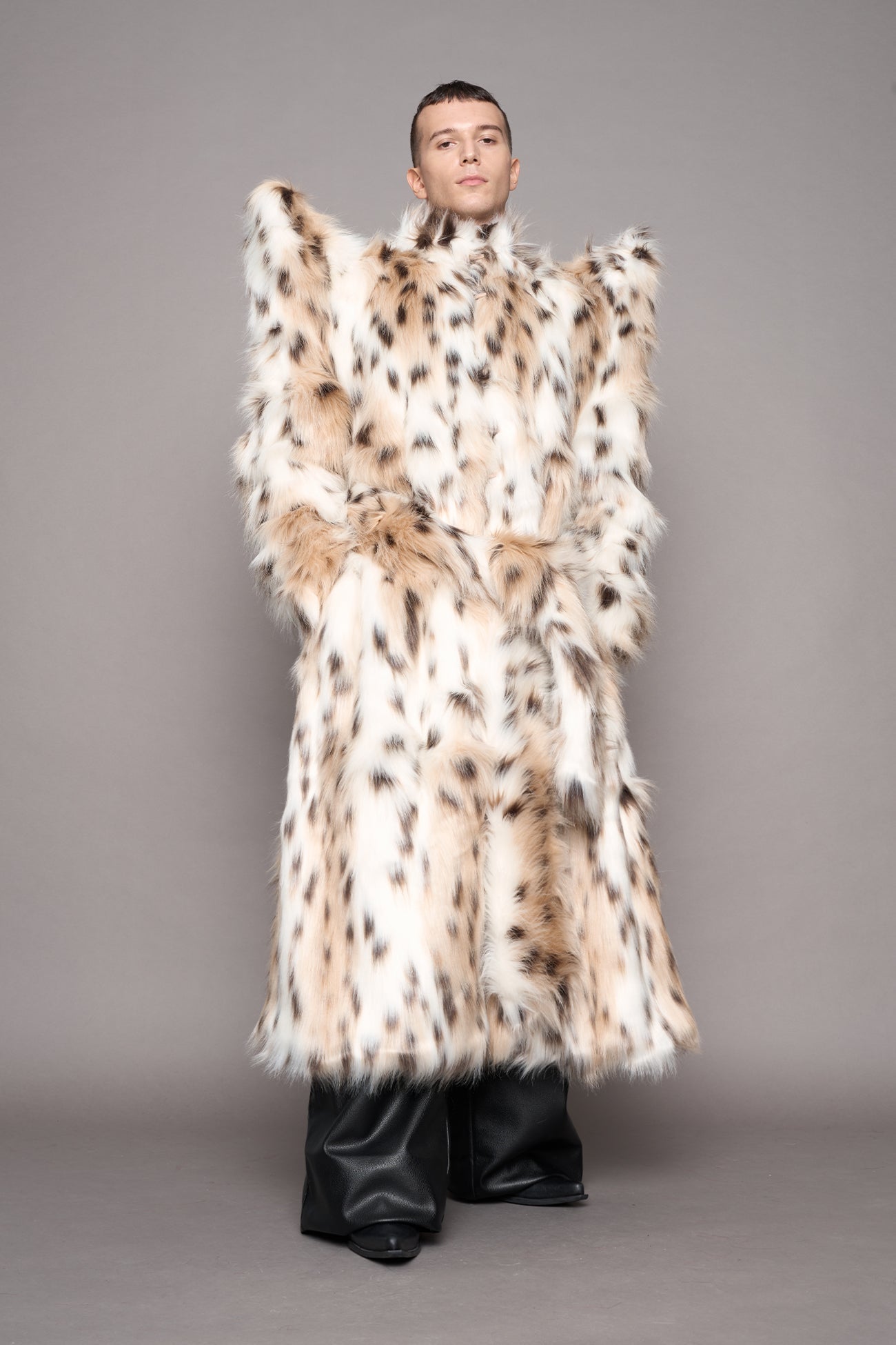 NAMILIA Doomsday Faux Fur Coat - snow lynx, s