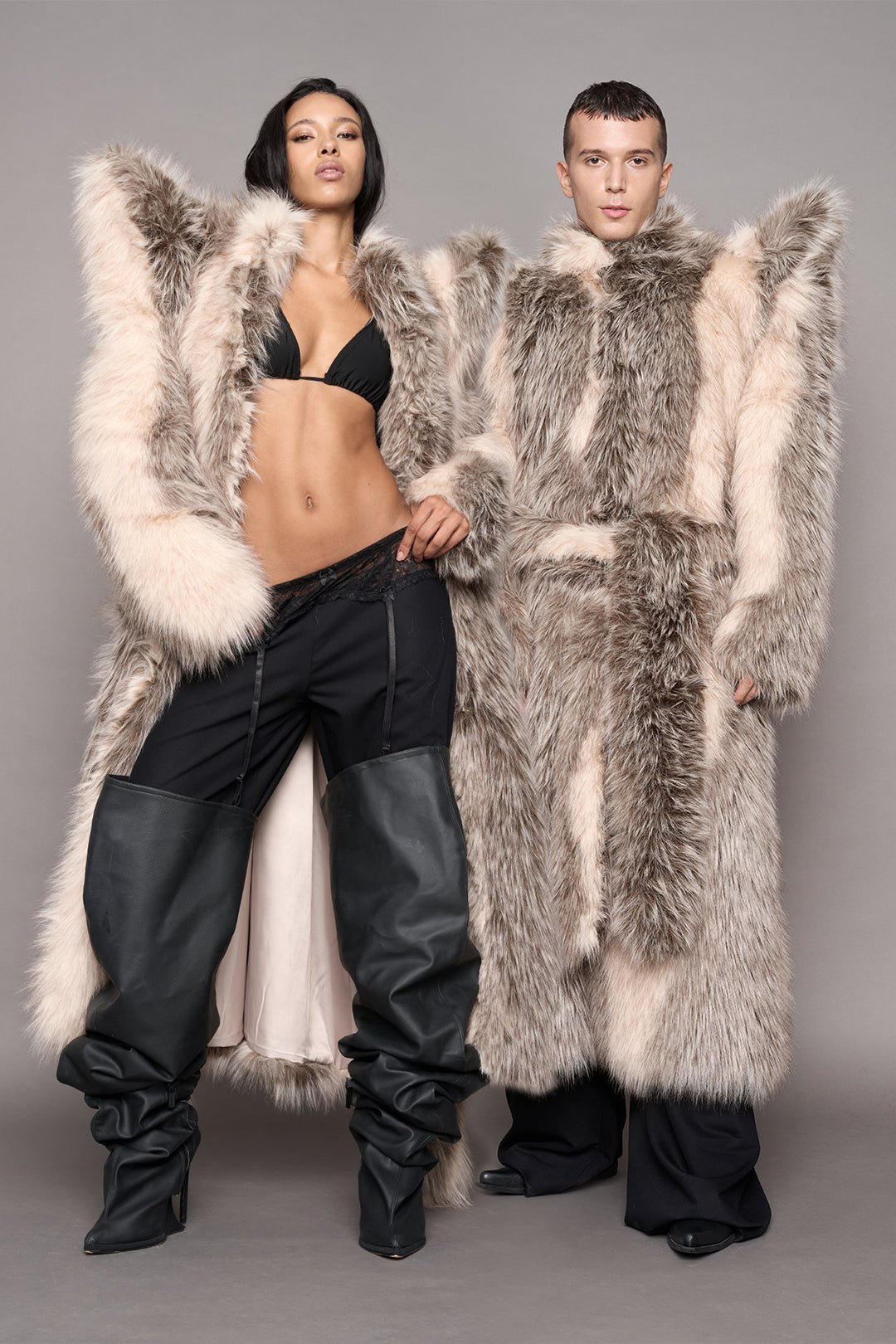 NAMILIA Doomsday Faux Fur Coat - dune, s