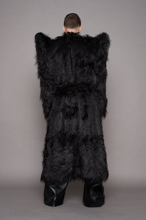 NAMILIA Doomsday Faux Fur Coat - Black, s