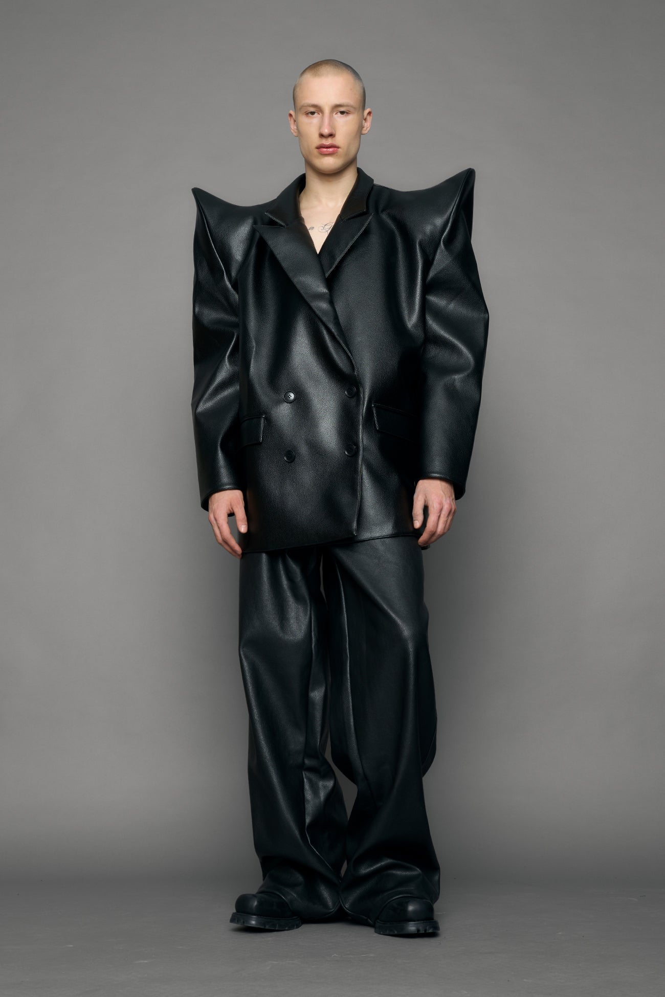 NAMILIA Doomsday Leather Blazer - black, s