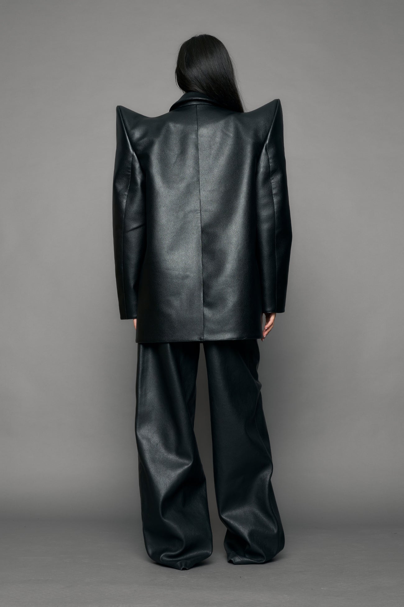 NAMILIA Doomsday Leather Blazer - black, s