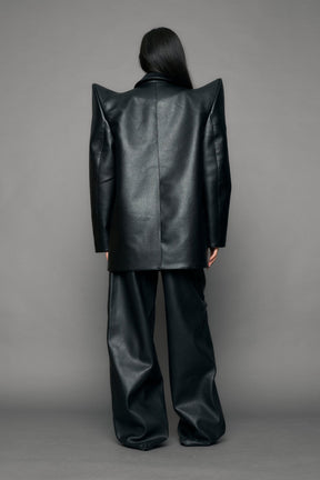 NAMILIA Doomsday Leather Blazer - black, s