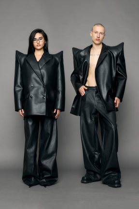 NAMILIA Doomsday Leather Blazer - black, s