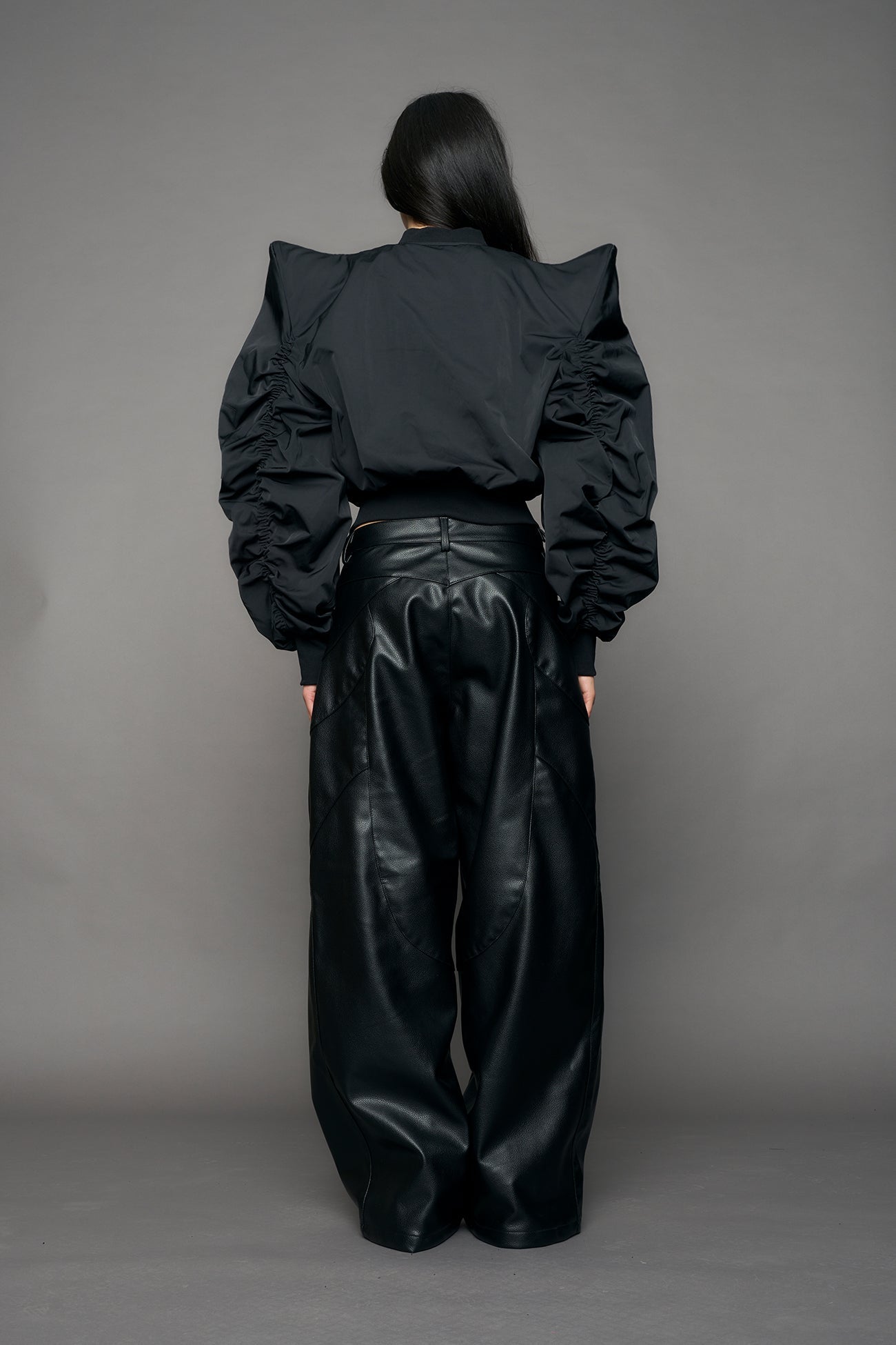 NAMILIA Doomsday Nylon Bomber Jacket - black, s