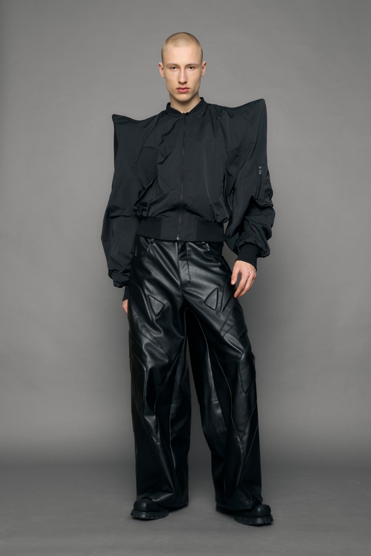 NAMILIA Doomsday Nylon Bomber Jacket - black, s