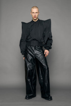 NAMILIA Doomsday Nylon Bomber Jacket - black, s