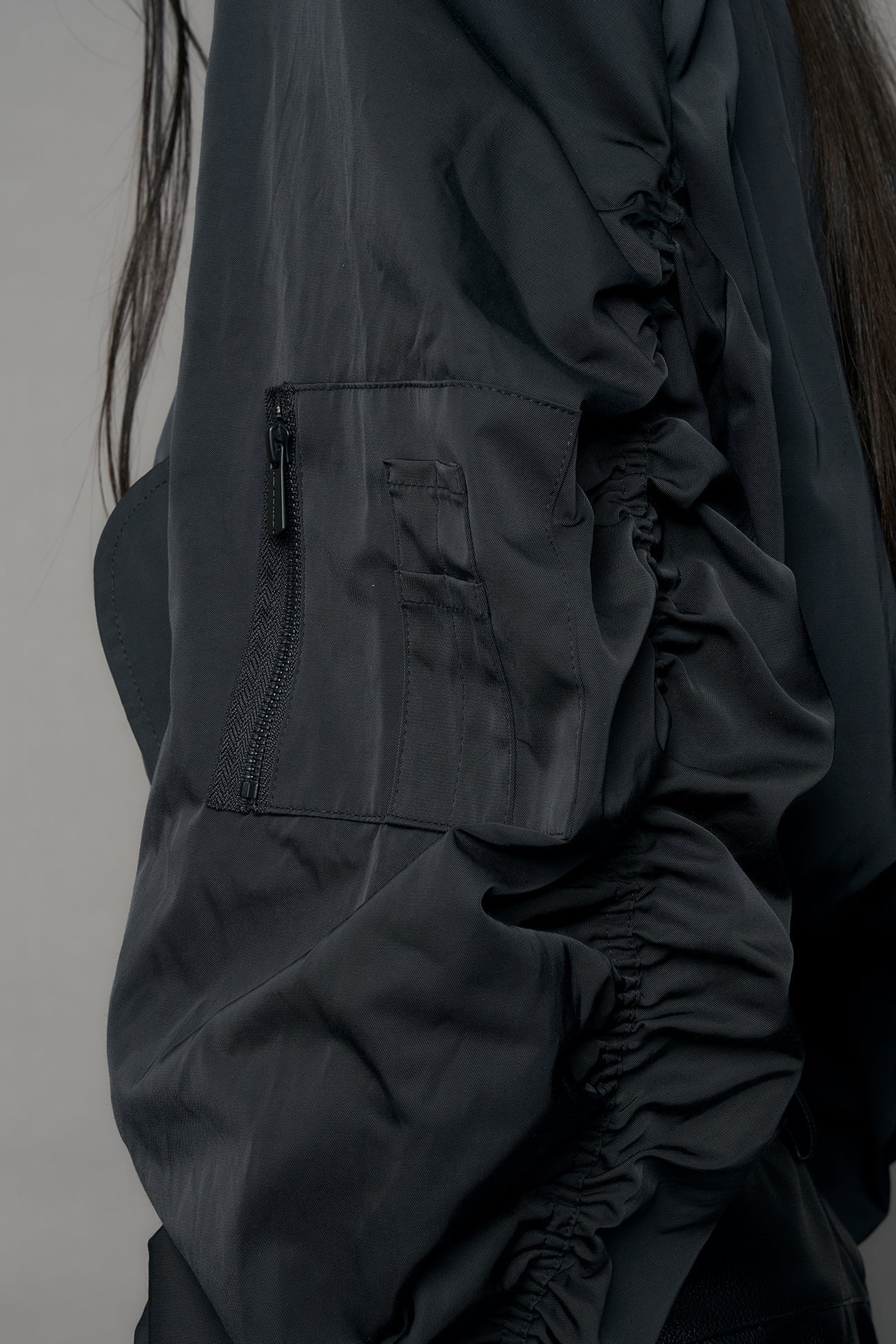 NAMILIA Doomsday Nylon Bomber Jacket - black, s
