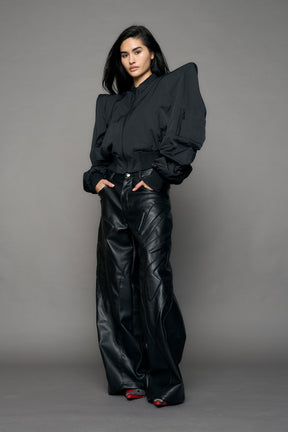 NAMILIA Doomsday Nylon Bomber Jacket - black, s