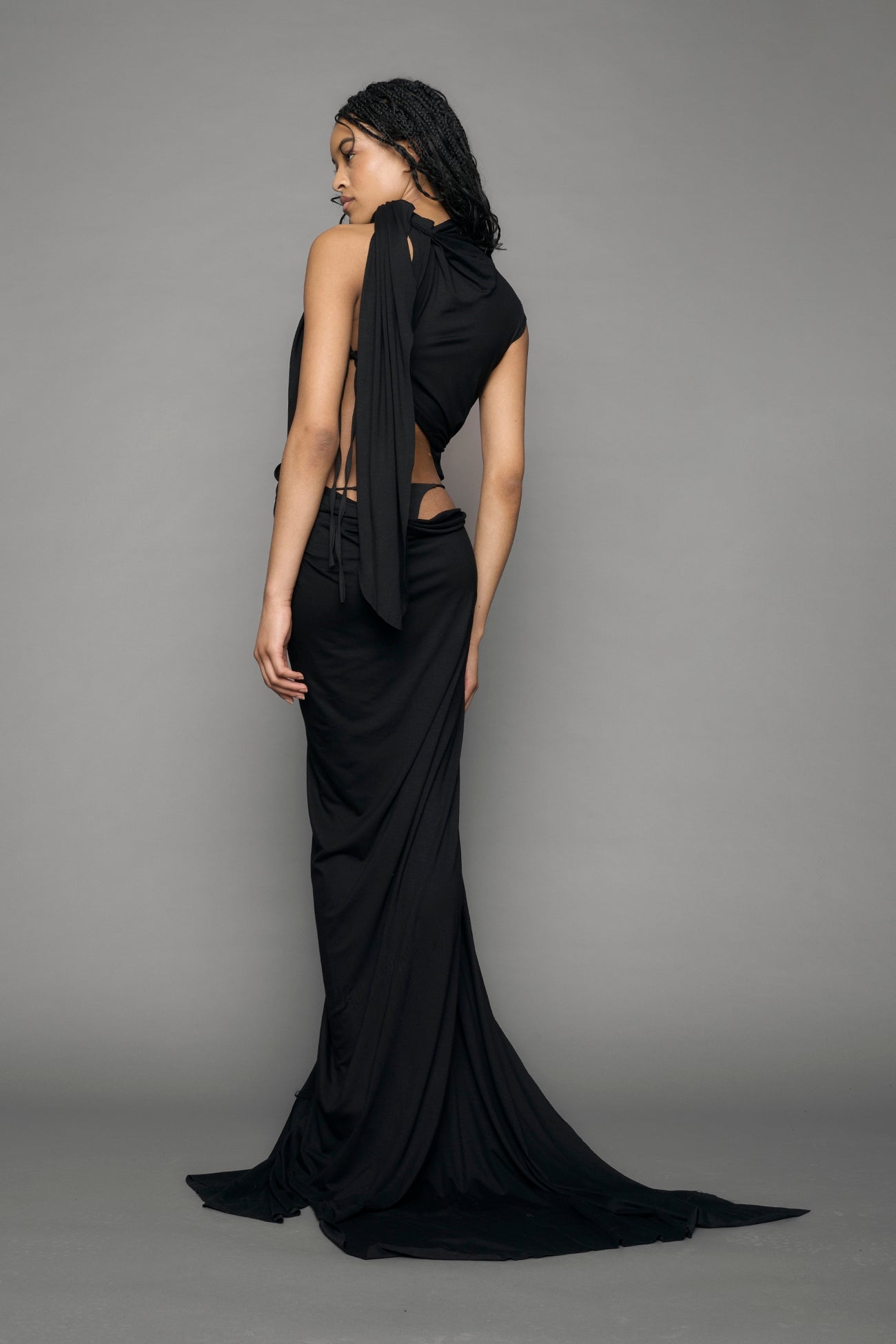 Draped Long Dress