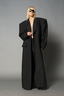 NAMILIA Elongated Blazer Coat - Black, s