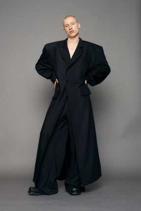 NAMILIA Elongated Blazer Coat - Black, s