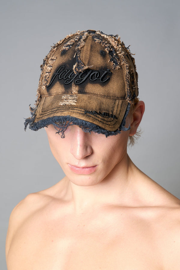 NAMILIA Faggot Distressed Cap - Black, onesize - Black