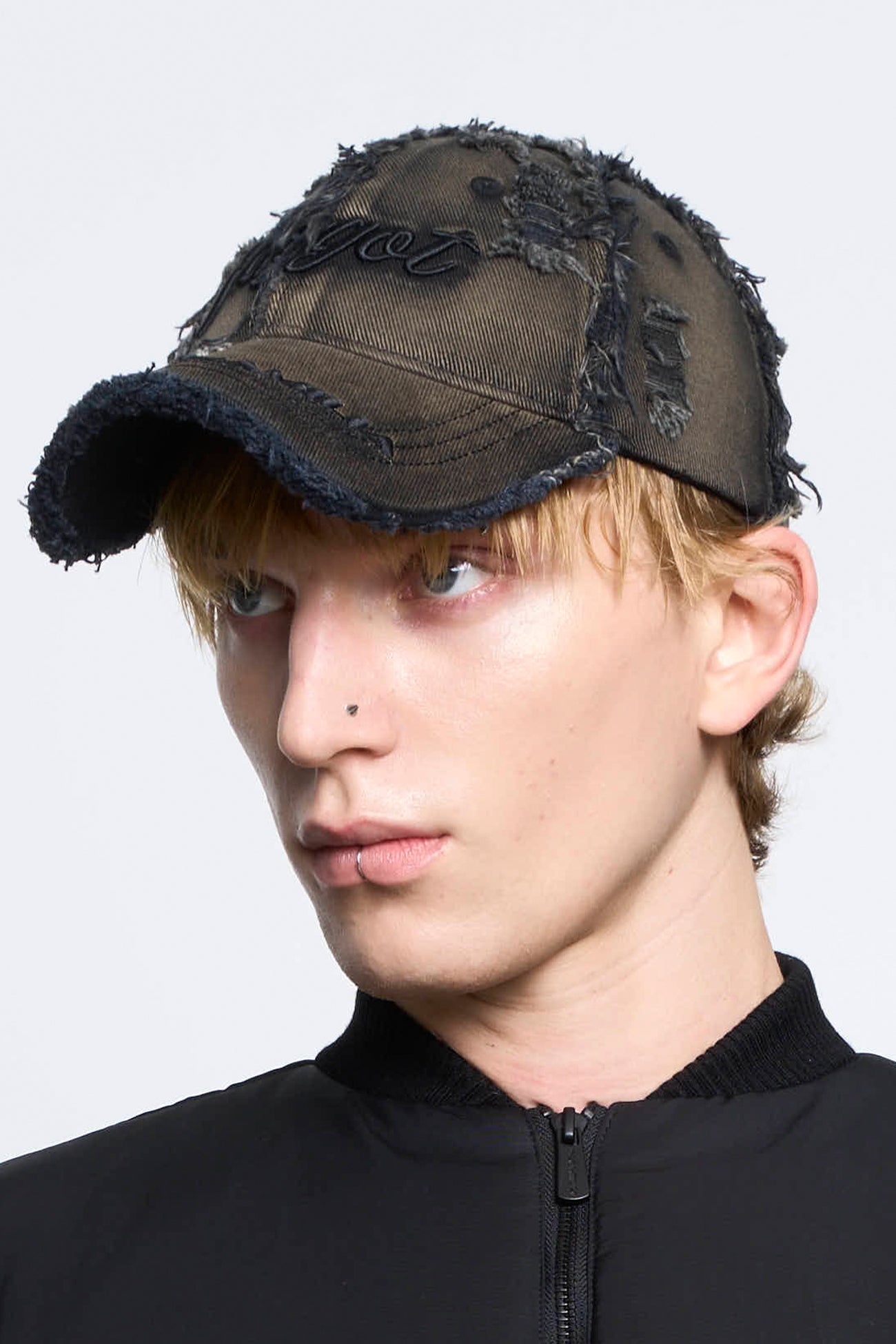 NAMILIA Faggot Distressed Cap - Black, onesize