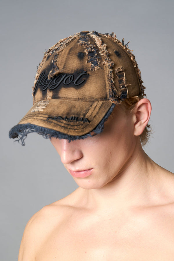 NAMILIA Faggot Distressed Cap - Black, onesize