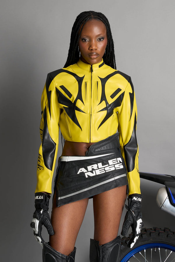 NAMILIA Fanclub Moto Jacket - YELLOW, xs - YELLOW