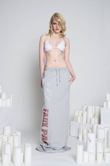 NAMILIA Faux Pas Long Sweat Skirt - Grey, xs