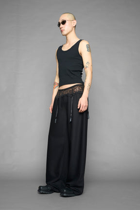 NAMILIA garter office pants - Black, xs