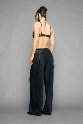 NAMILIA garter office pants - Black, xs
