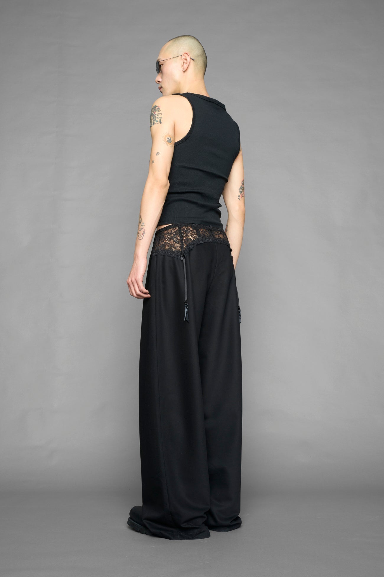 NAMILIA garter office pants - Black, xs