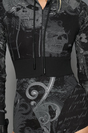 NAMILIA Glamour Body - BLACK-PRINT, xs