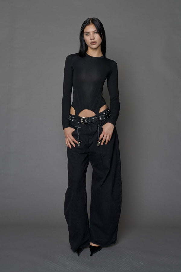 NAMILIA Good Girl Longsleeve - BLACK, xs