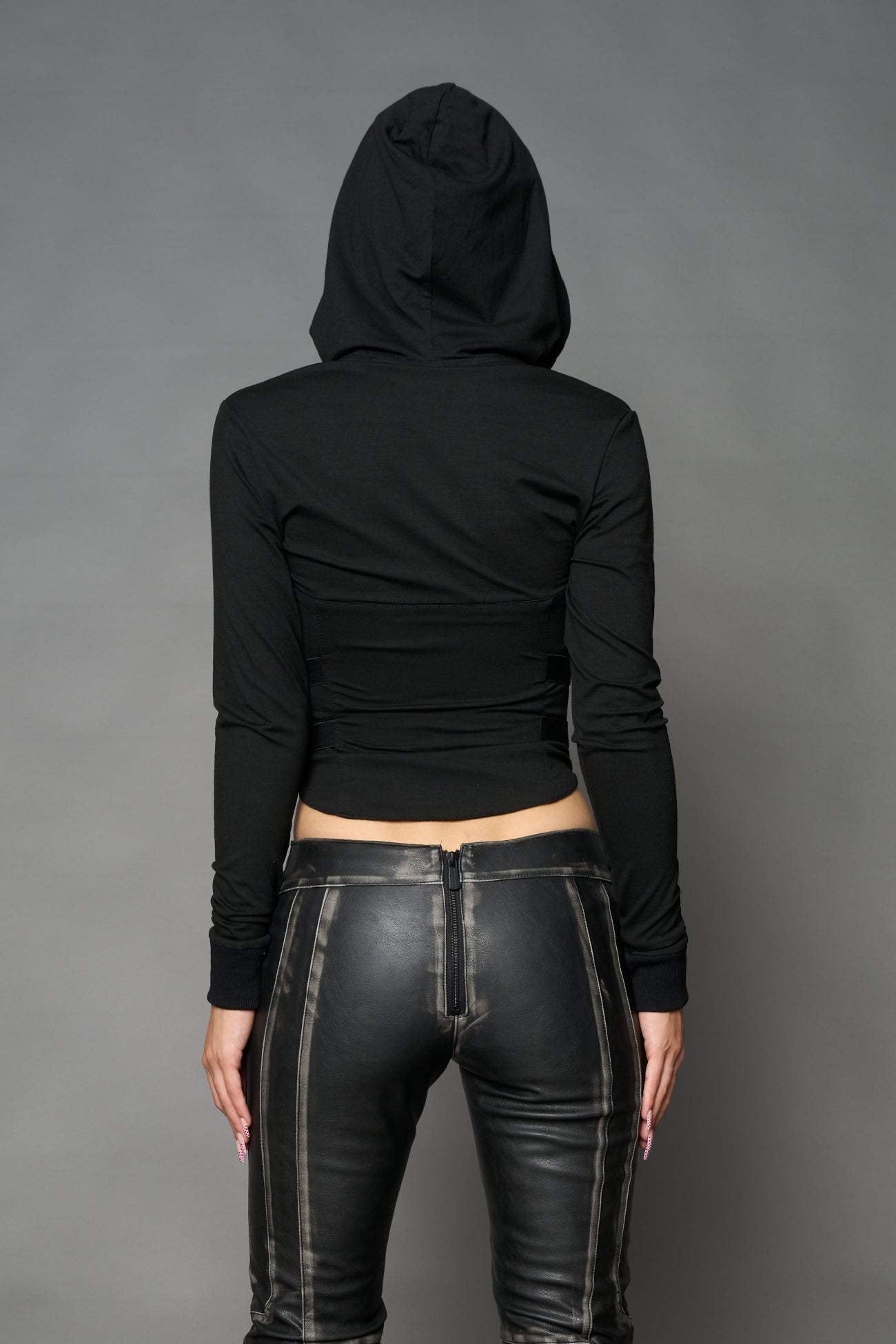 NAMILIA Goth Please Hoodie - BLACK, xs