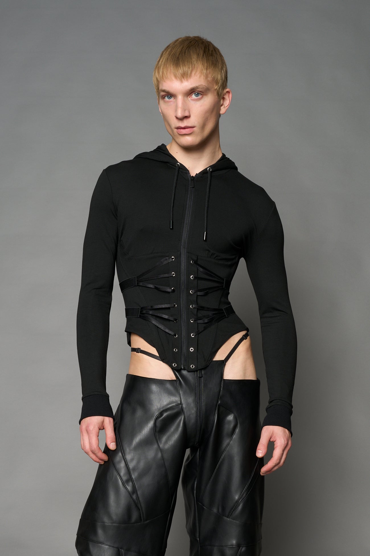 NAMILIA Goth Please Hoodie - BLACK, xs