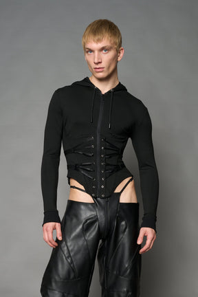 NAMILIA Goth Please Hoodie - BLACK, xs