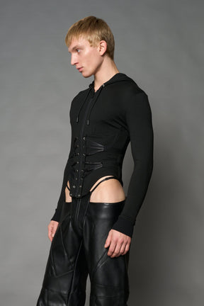 NAMILIA Goth Please Hoodie - BLACK, xs