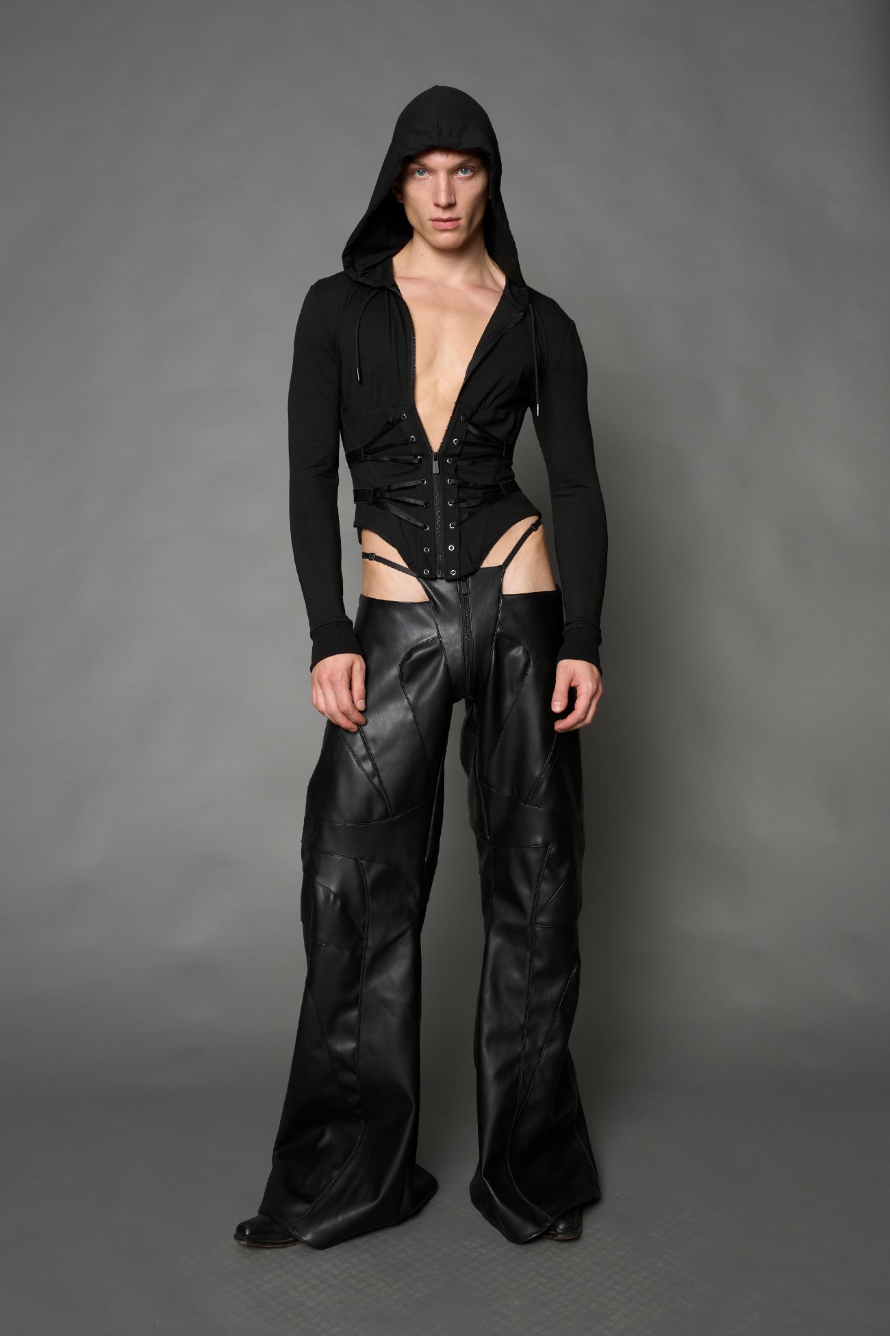 NAMILIA Goth Please Hoodie - BLACK, xs