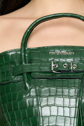 NAMILIA Heiress Handbag Corset - green croc, xs