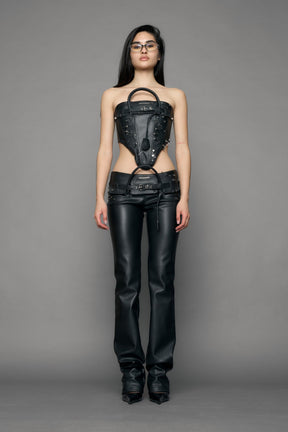 NAMILIA Heiress Handbag Pants - black silver, xs