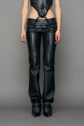 NAMILIA Heiress Handbag Pants - black silver, xs
