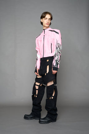 NAMILIA Hollywood Moto Jacket - PINK, xs