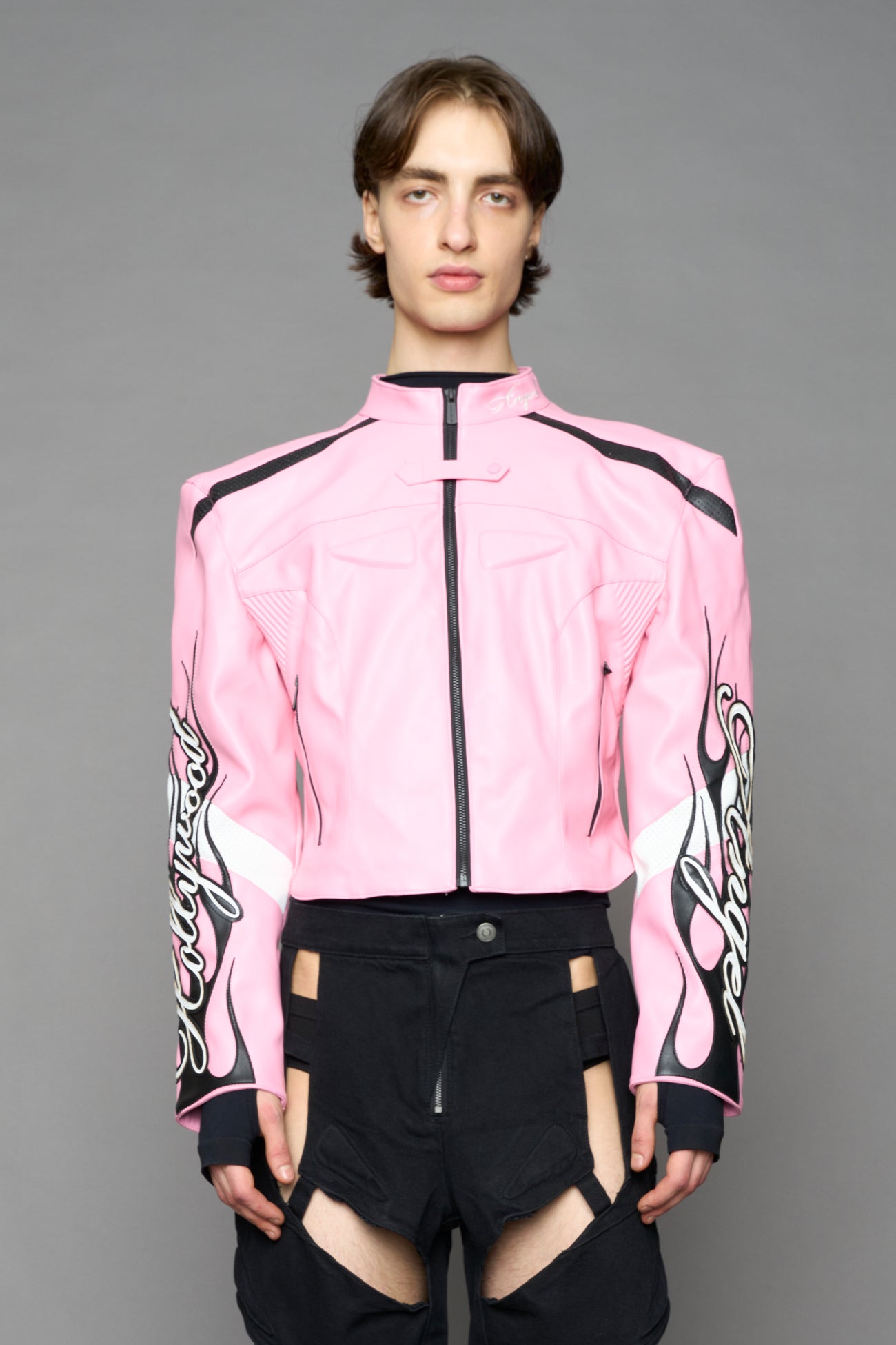 NAMILIA Hollywood Moto Jacket - PINK, xs