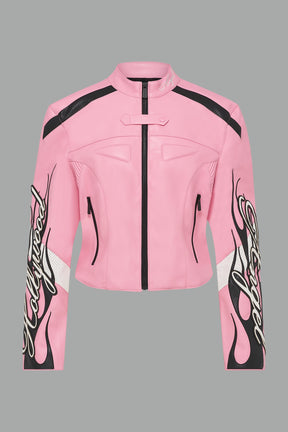 NAMILIA Hollywood Moto Jacket - PINK, xs